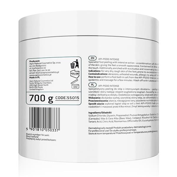 API-PODO INTENSE Złuszczający peeling do stóp z kwasami AHA i mocznikiem