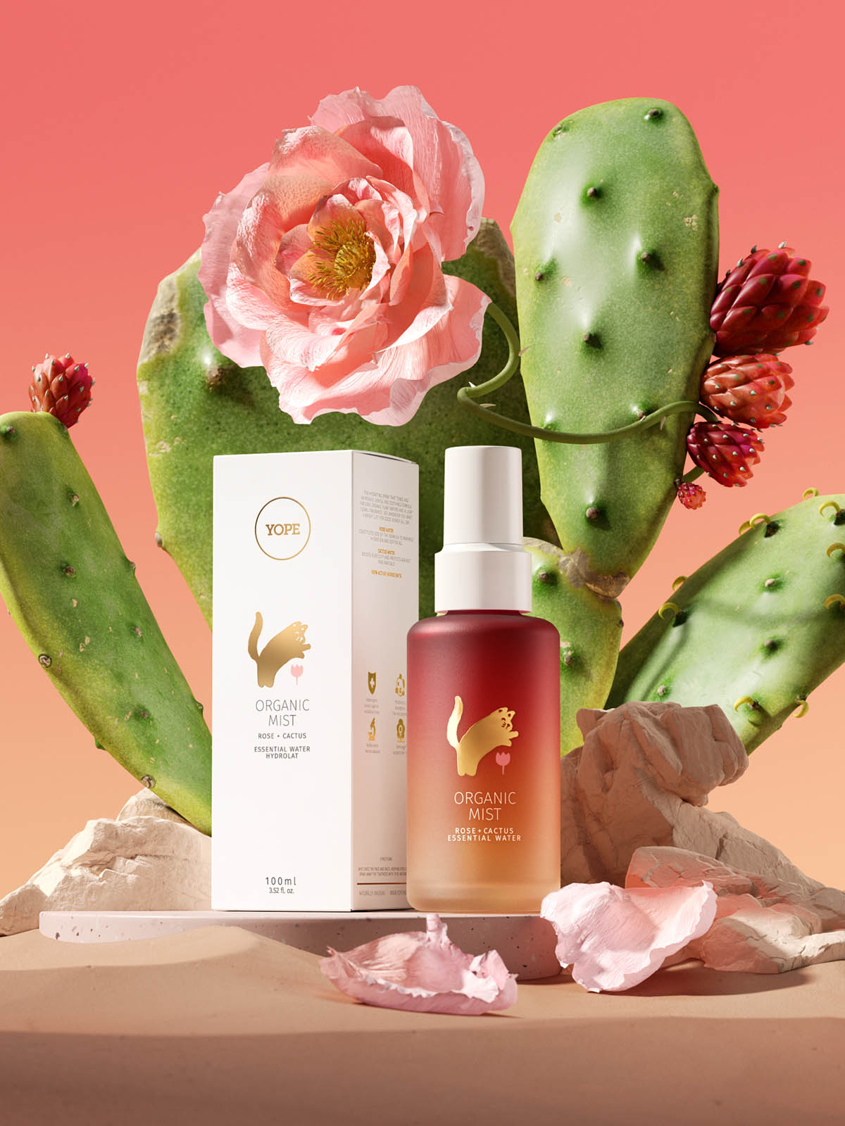 Hydrolat ORGANIC MIST Róża + kaktus