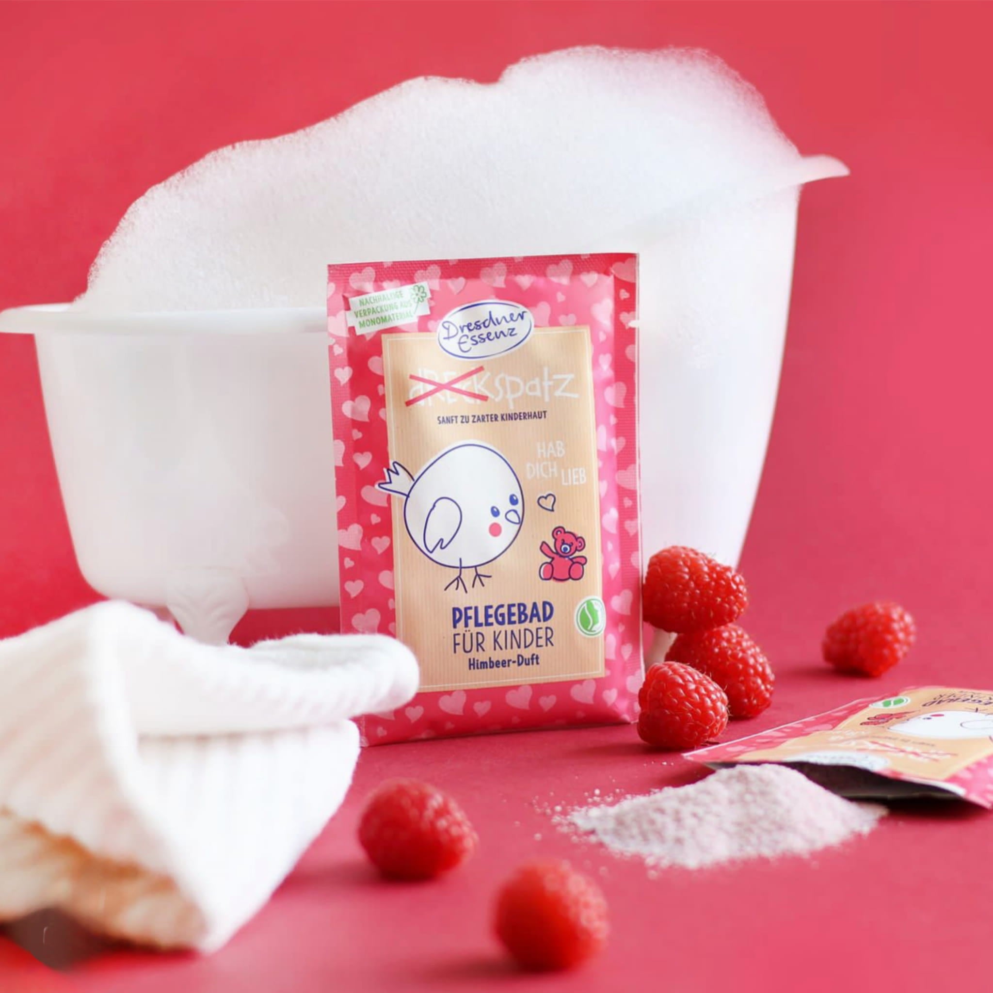 KOCHAM CIĘ! - malinowa KĄPIEL PIELĘGNACYJNA 50g