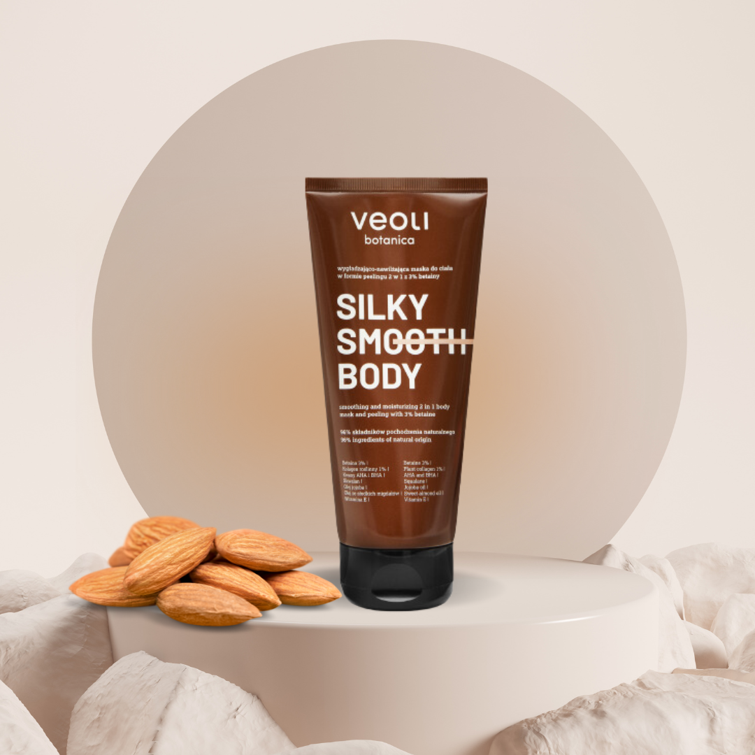 Wygładzająco-nawilżająca maska do ciała w formie peelingu 2 w 1 z 3% betainy SILKY SMOOTH BODY