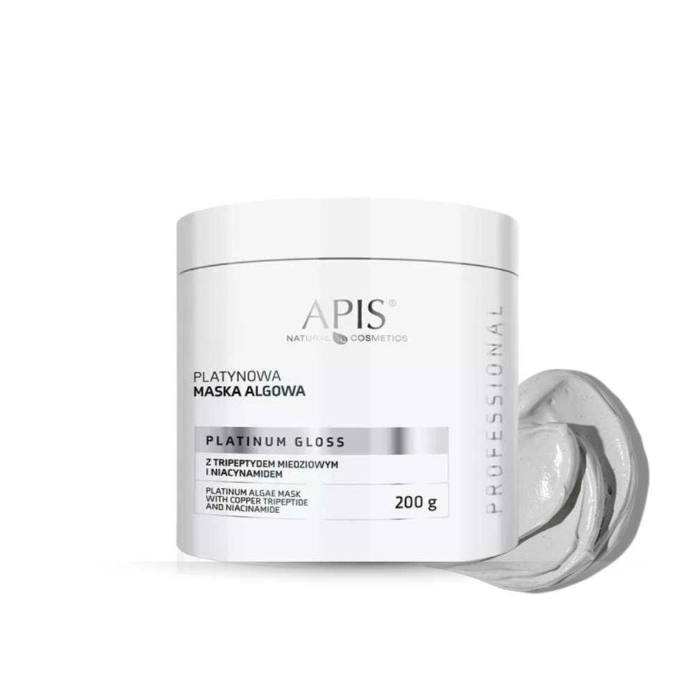 PLATINUM GLOSS Platynowa maska algowa z tripeptydem miedziowym i niacynamidem