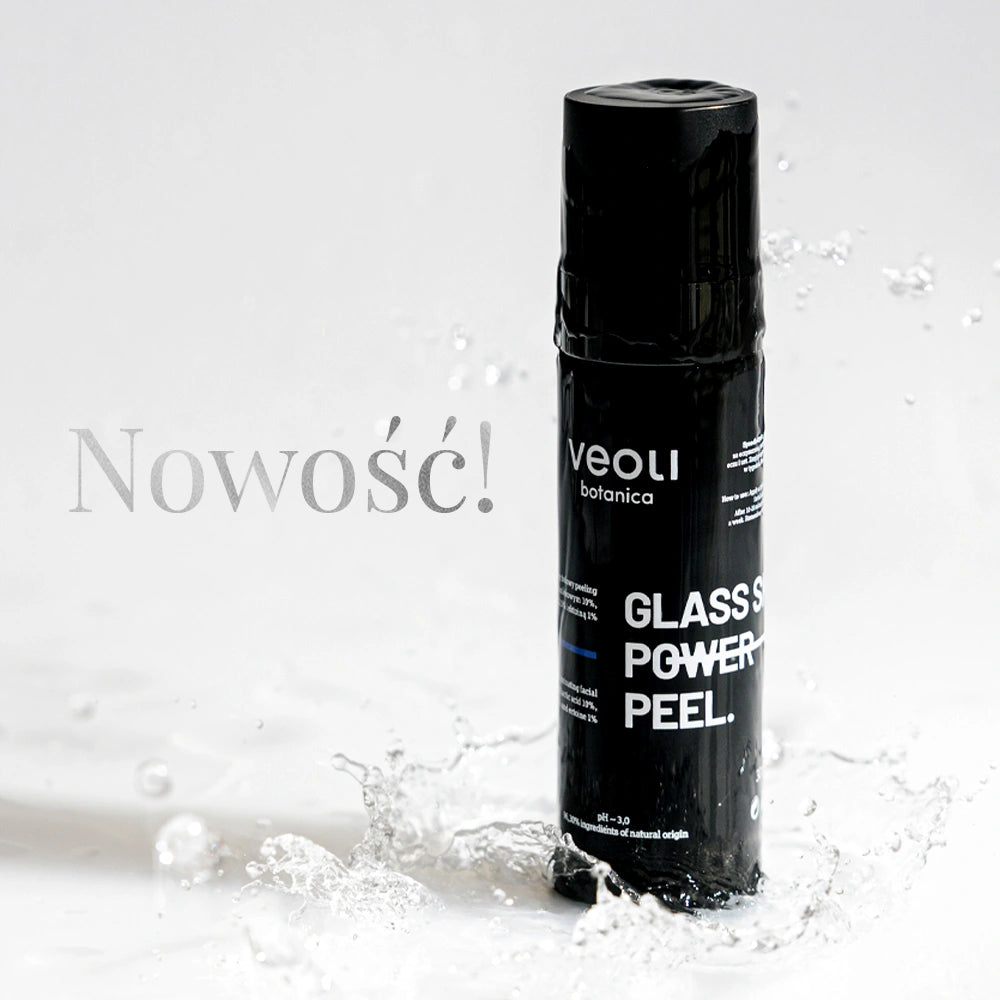 Nawilżająco-rozświetlający żelowy peeling do twarzy z kwasem mlekowym 10%, traneksamowym 2,5% i ektoiną 1% GLASS SKIN POWER PEEL