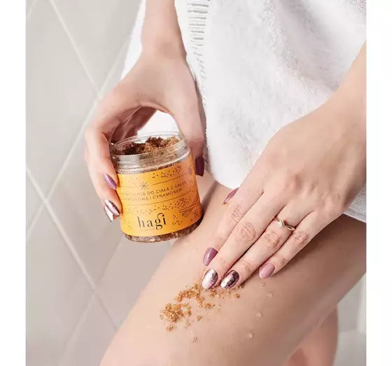 Naturalny scrub do ciała z gałką muszkatołową i cynamonem