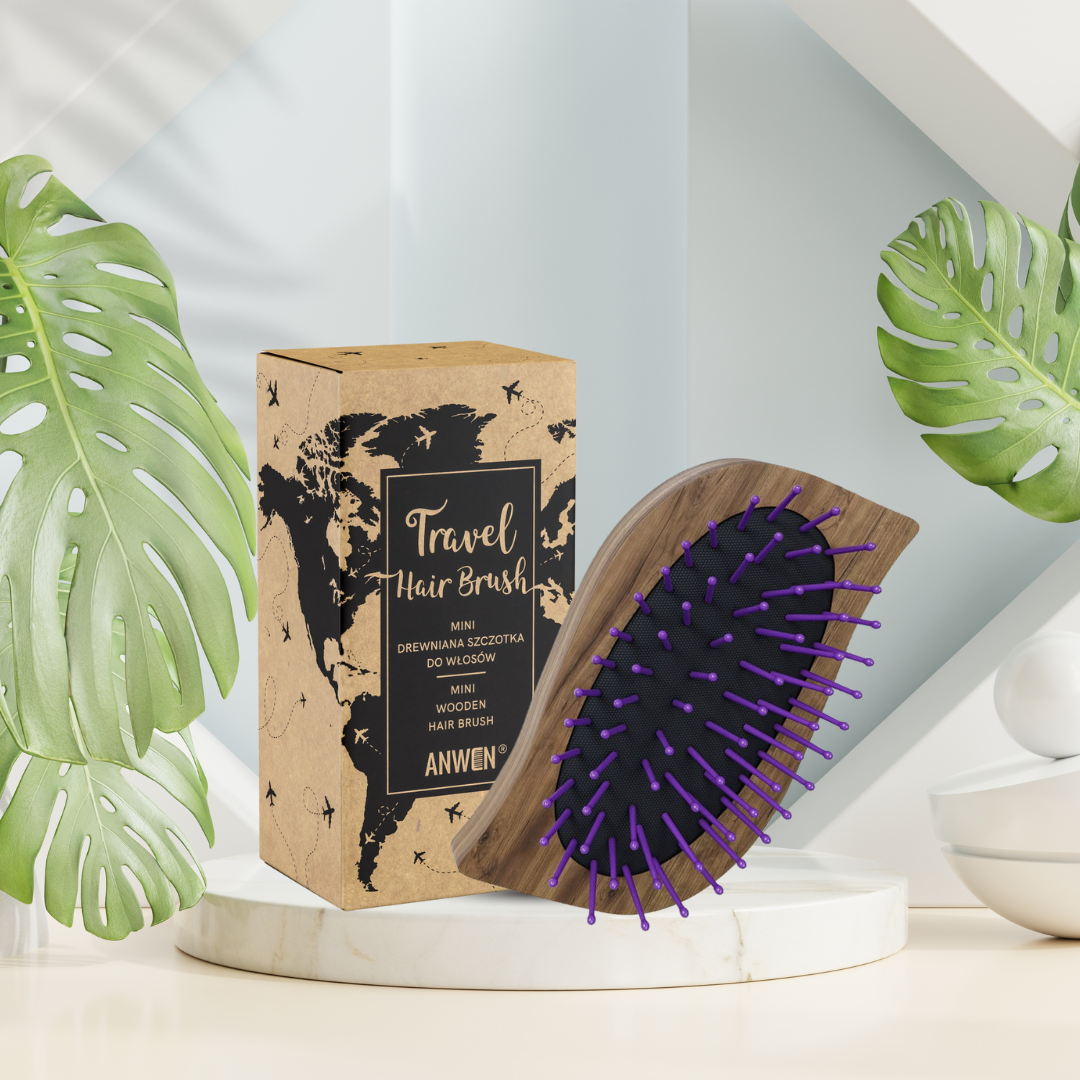 TRAVEL HAIR BRUSH – MINI DREWNIANA SZCZOTKA DO WŁOSÓW
