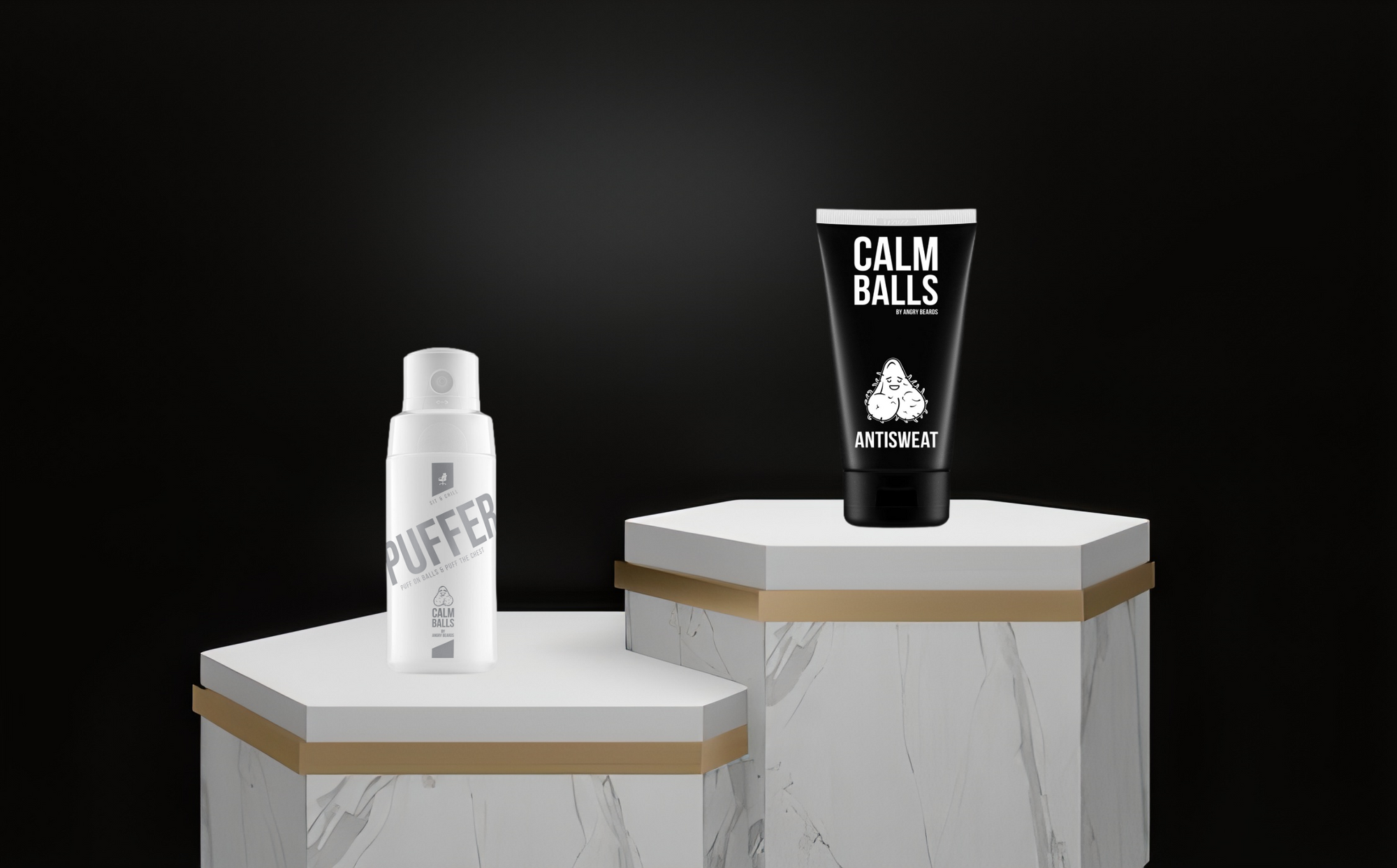 Angry Beards Pulver & Deodorant for Baller Sett- Tuxedo.no - Nettbutikk - On Demand Barbers Oslo Norway