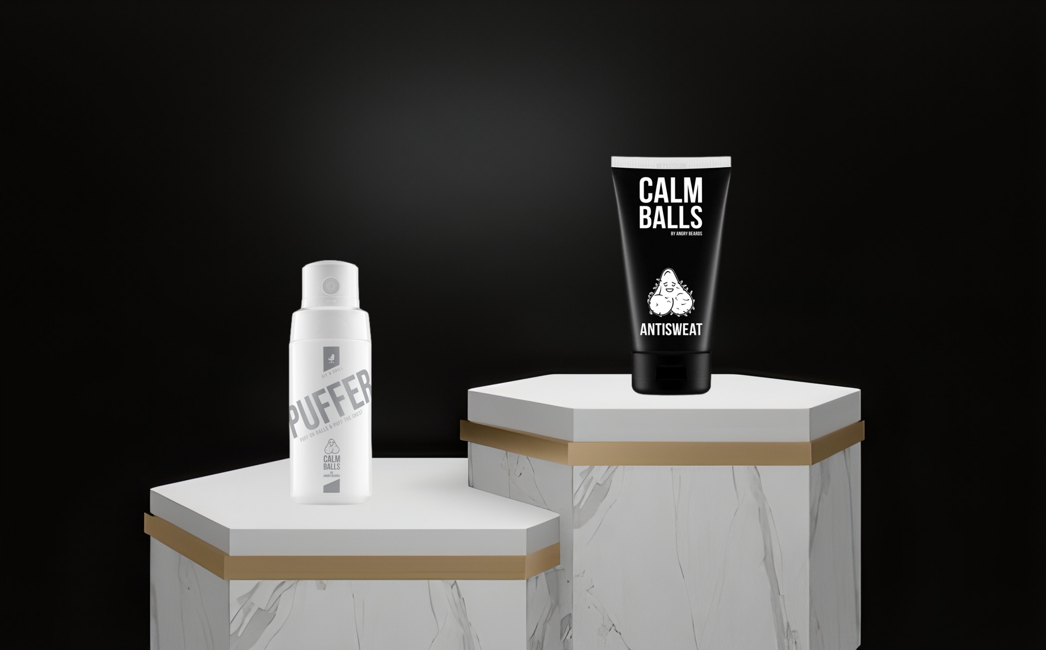 Angry Beards Pulver & Deodorant for Baller Sett- Tuxedo.no - Nettbutikk - On Demand Barbers Oslo Norway
