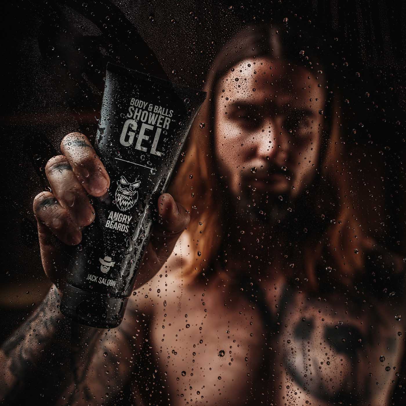 Angry Beards Dusjsåpe Kropp og Baller Jack Saloon 230ml