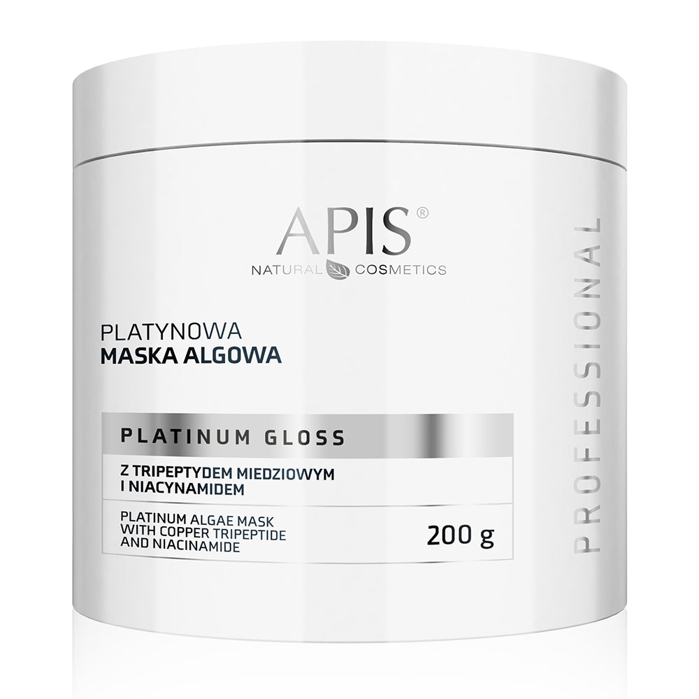 PLATINUM GLOSS Platynowa maska algowa z tripeptydem miedziowym i niacynamidem