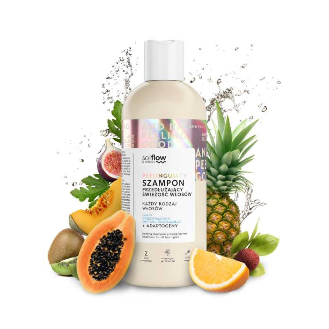 Peelingujący szampon przedłużający świeżość włosów 400 ml