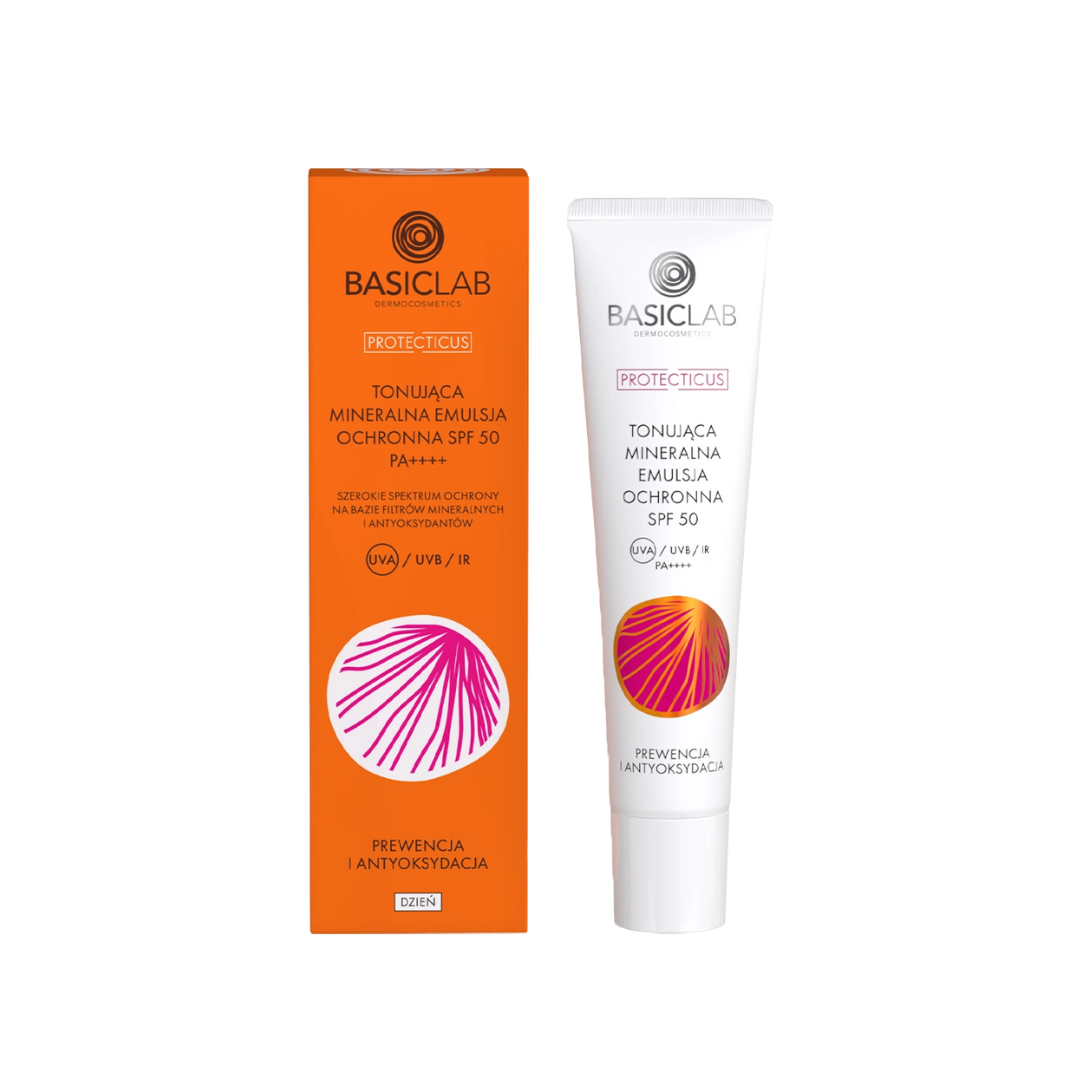 Tonująca mineralna emulsja ochronna SPF 50 PPD 19,8 Prewencja i Antyoksydacja