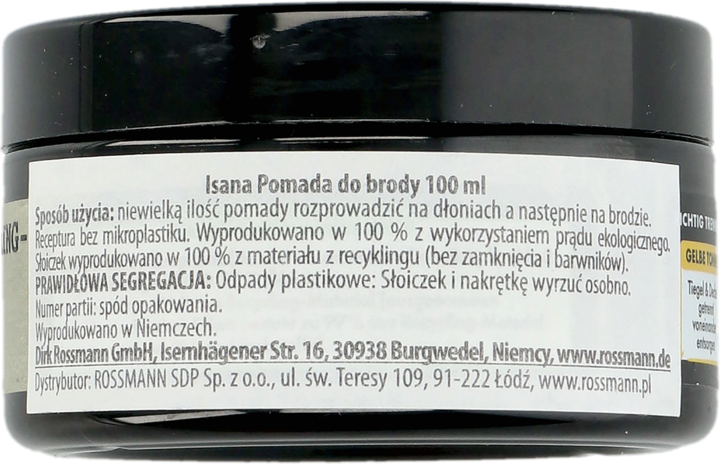ISANA MEN Pomada do brody, z Olejem Arganowym i Woskiem Rzepakowym