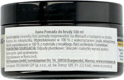 ISANA MEN Pomada do brody, z Olejem Arganowym i Woskiem Rzepakowym