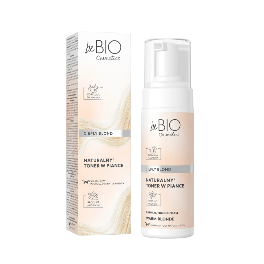 Naturalny toner w piance CIEPŁY BLOND, 120 ml