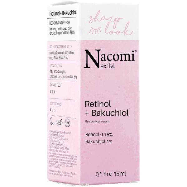 Serum pod oczy przeciwzmarszczkowe retinol + bakuchiol