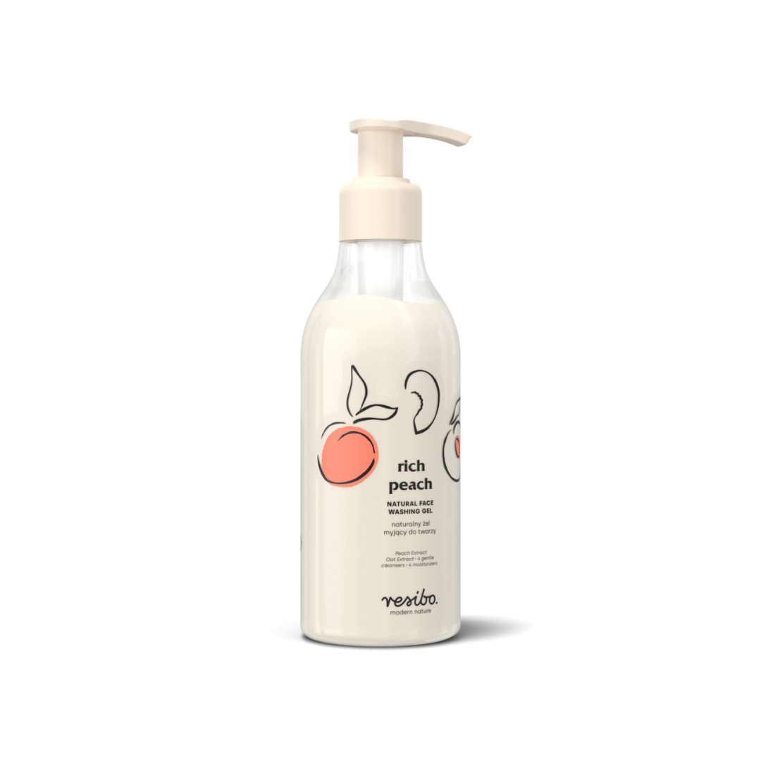 Rich Peach - 250 ml naturalny żel myjący do twarzy