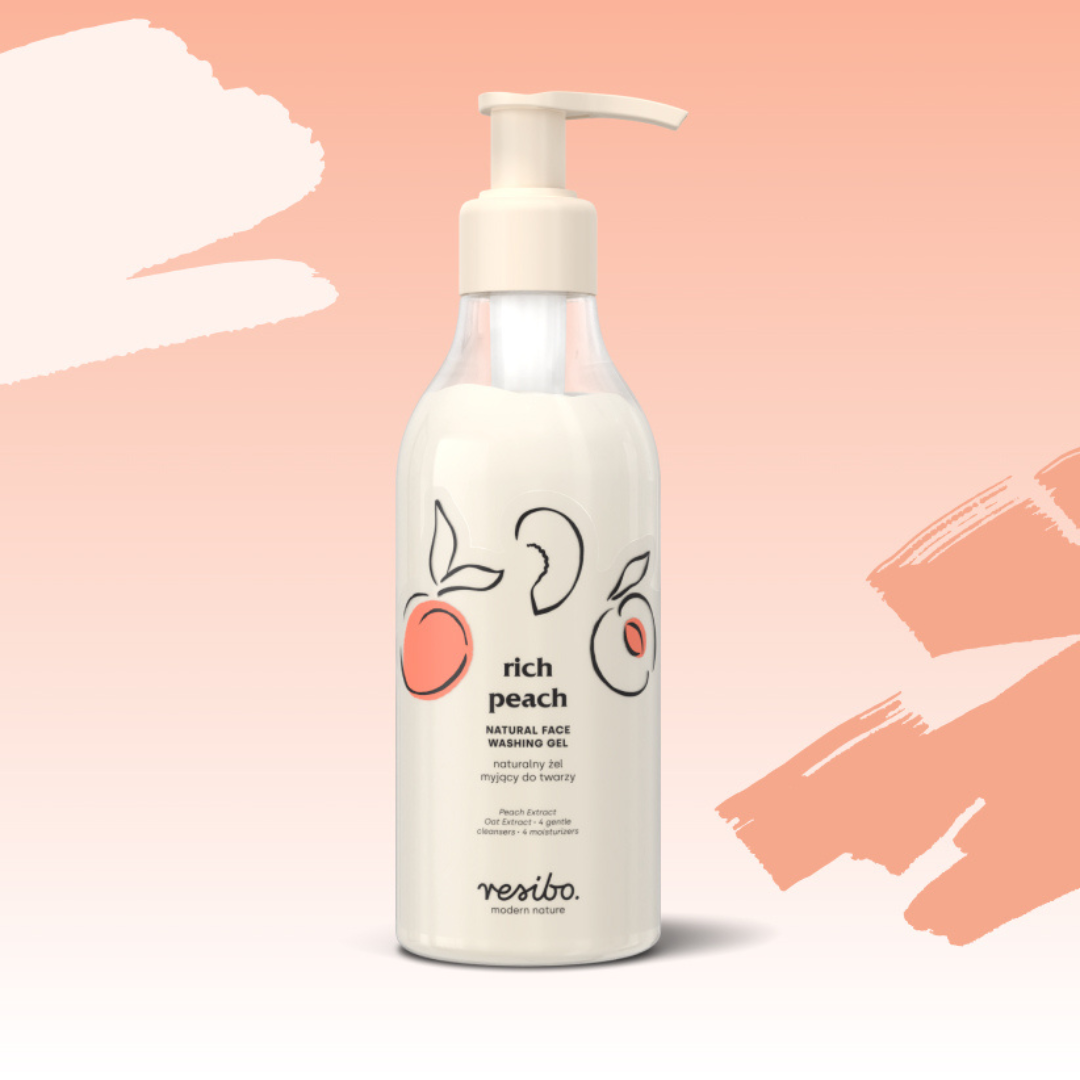 Rich Peach - 250 ml naturalny żel myjący do twarzy