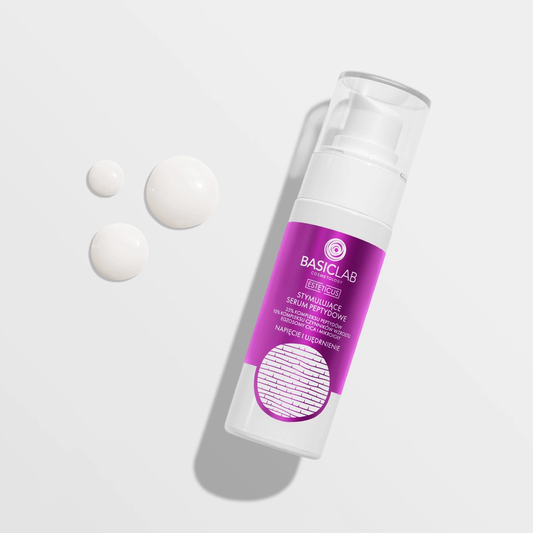 Stymulujące serum peptydowe do twarzy na noc, 25% kompleksu peptydów, 10% kompleksu czynników wzrostu, egzosomy CICA i mikroigły, Napięcie i Ujędrnienie