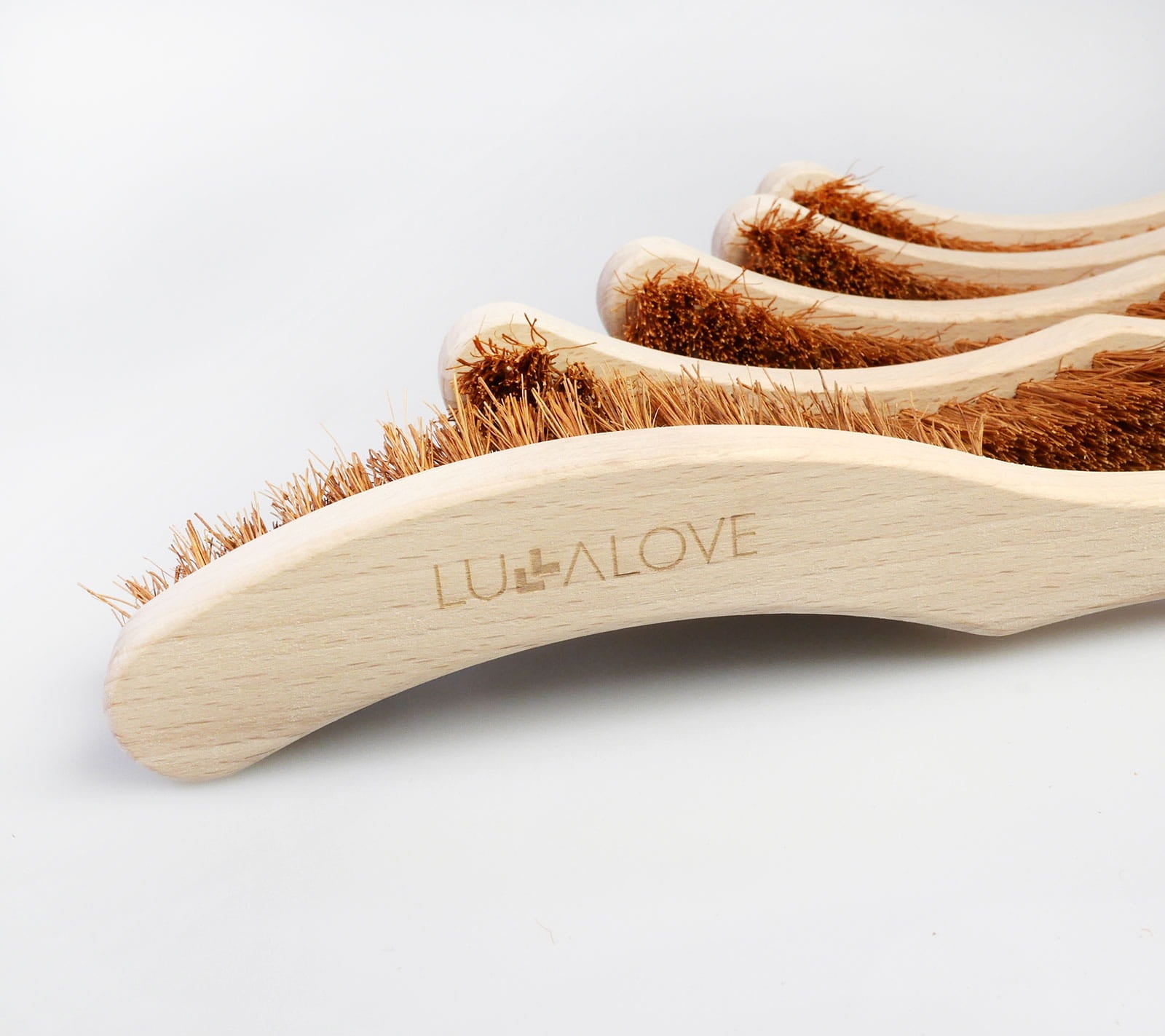 Ostra szczotka na rączce do szczotkowania ciała - kokos