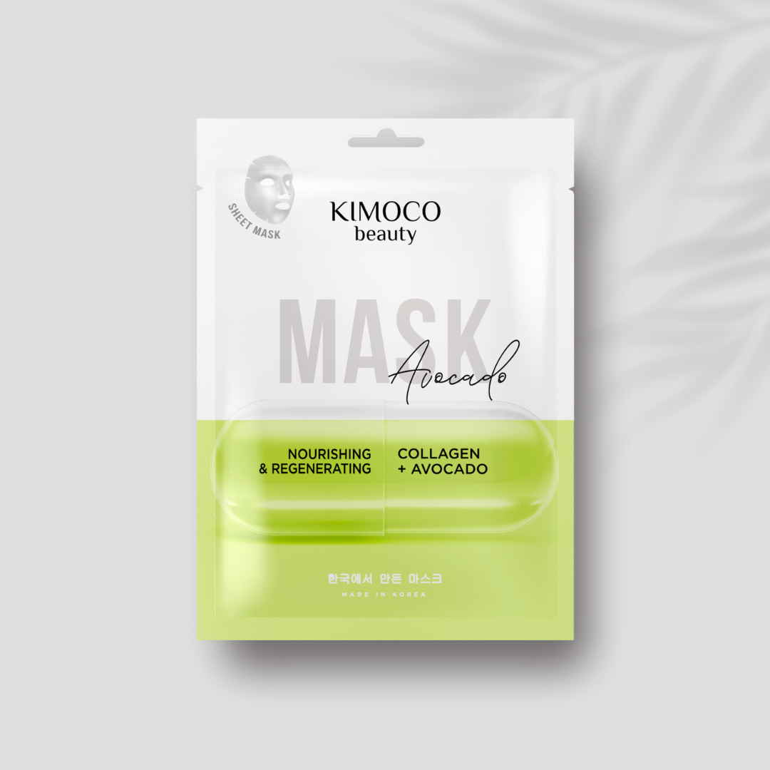 KIMOCO Beauty AVOCADO - Maska do twarzy, z kolagenem