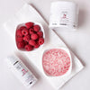 RASPBERRY GLOW Cukrowy peeling z liofilizowanymi malinami