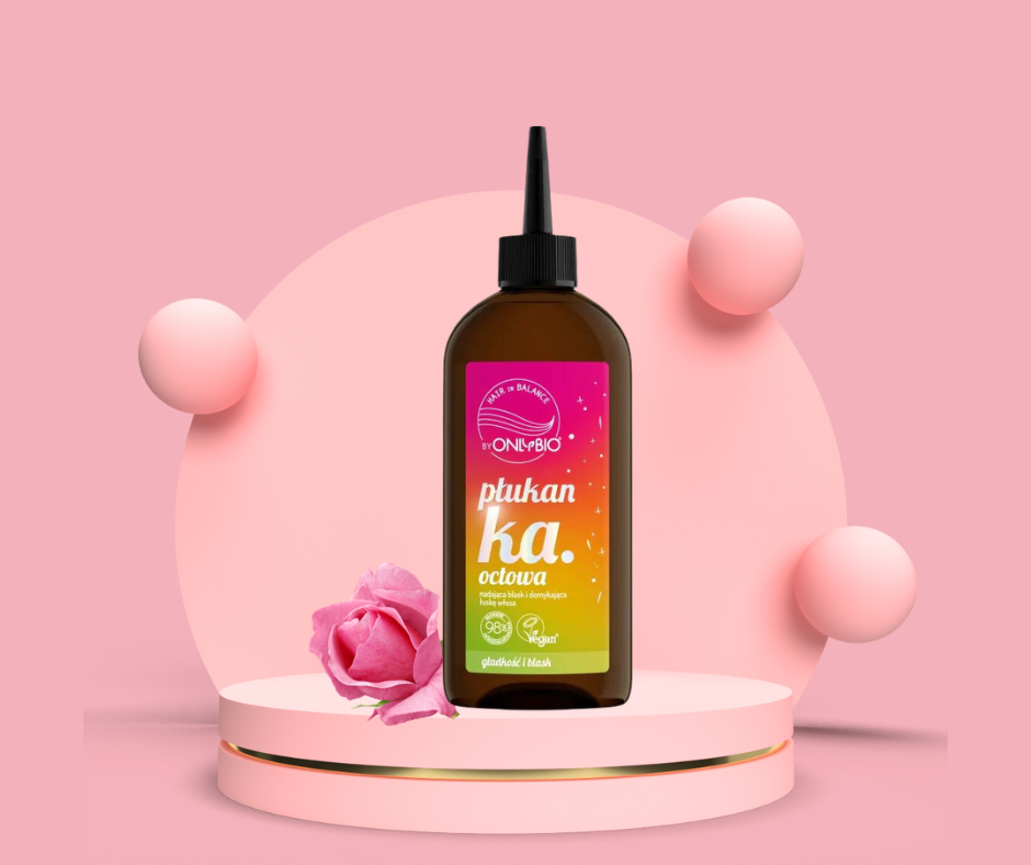 Hair in Balance by ONLYBIO Płukanka octowa nadająca blask i domykająca łuskę włosa