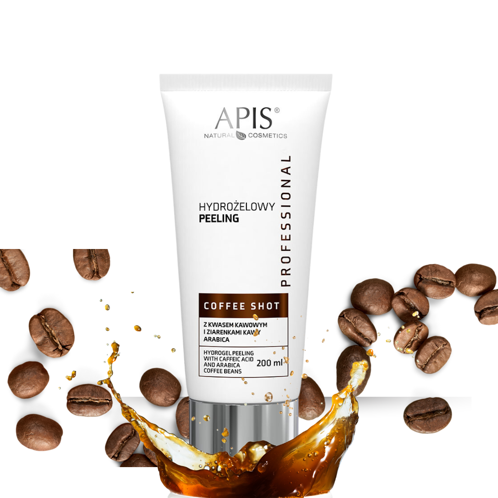 COFFEE SHOT Hydrożelowy peeling z kwasem kawowym i ziarenkami kawy Arabica