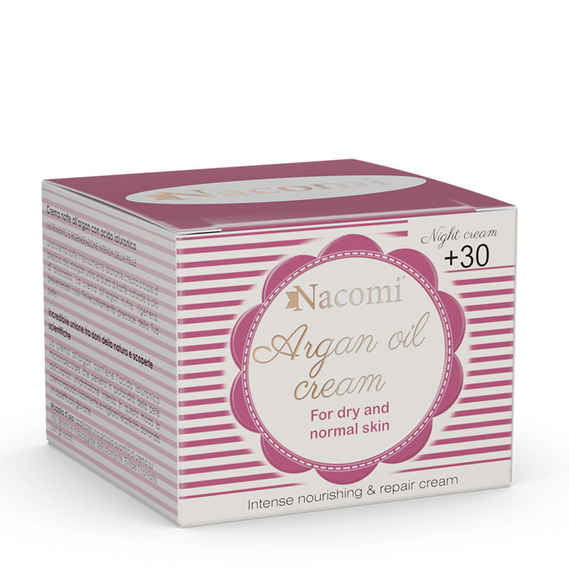 Krem na noc arganowy z kwasem hialuronowym +30
