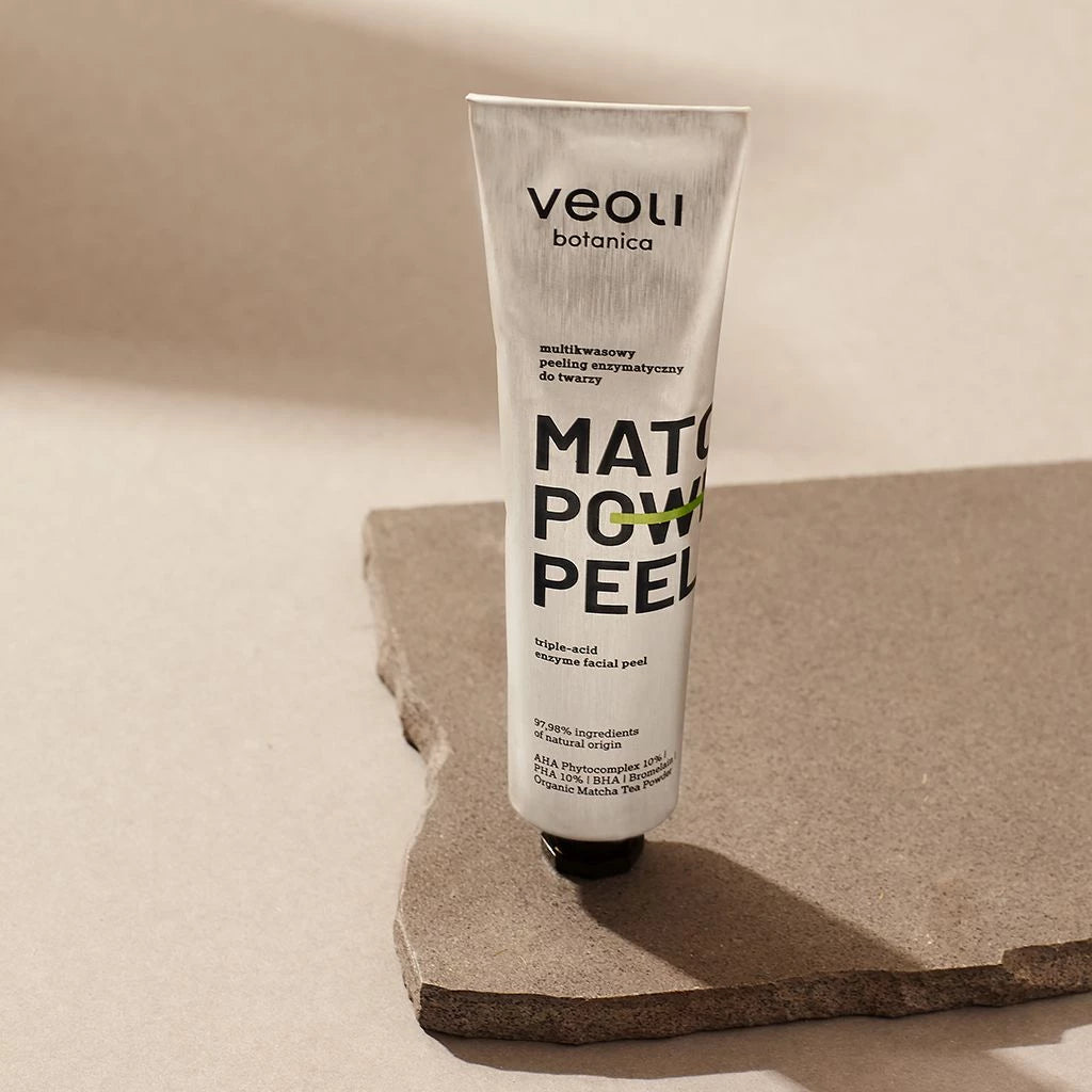 Peeling enzymatyczny z kompleksem kwasów AHA Phytocomplex 10%, PHA 10%, BHA - MATCHA POWER PEEL