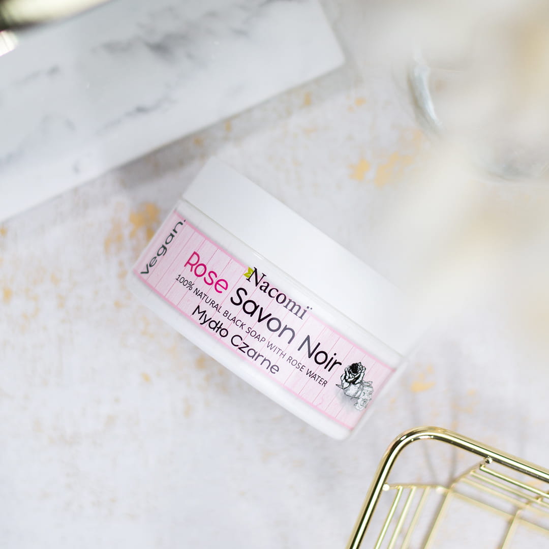 Savon noir rose – różane czarne mydło z wodą różaną