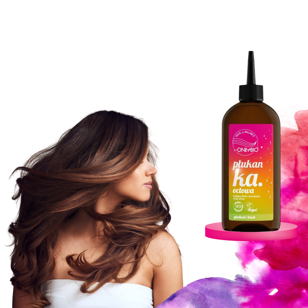 Hair in Balance by ONLYBIO Płukanka octowa nadająca blask i domykająca łuskę włosa
