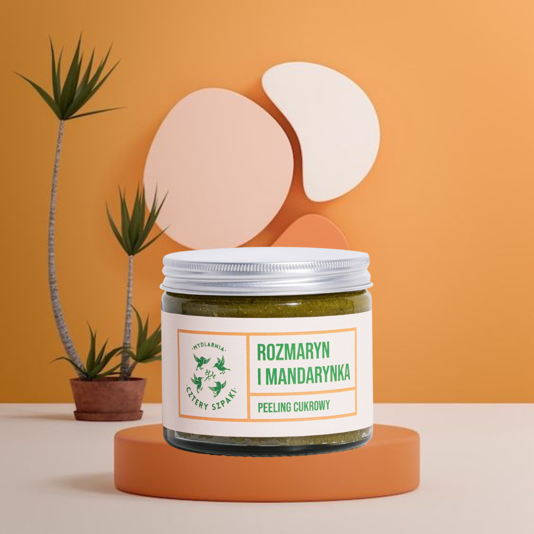Rozmaryn i Mandarynka - peeling cukrowy