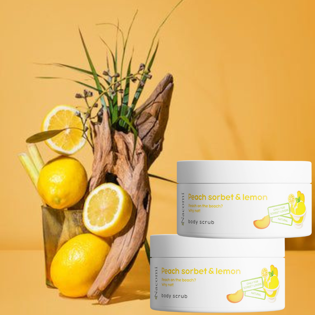 Peeling do ciała o zapachu brzoskwiniowego sorbetu z cytryną