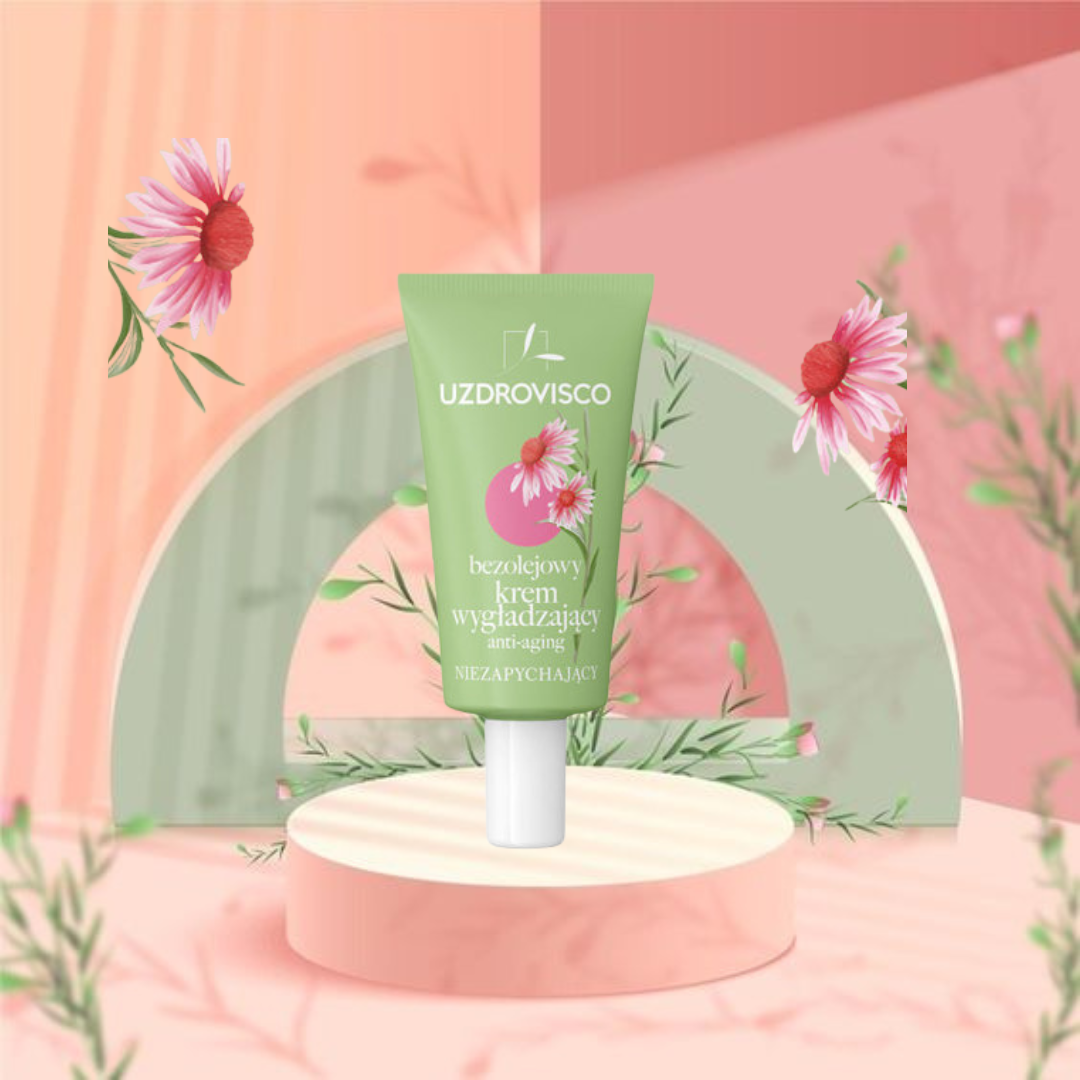Bezolejowy krem wygładzający anti-aging, niezapychający