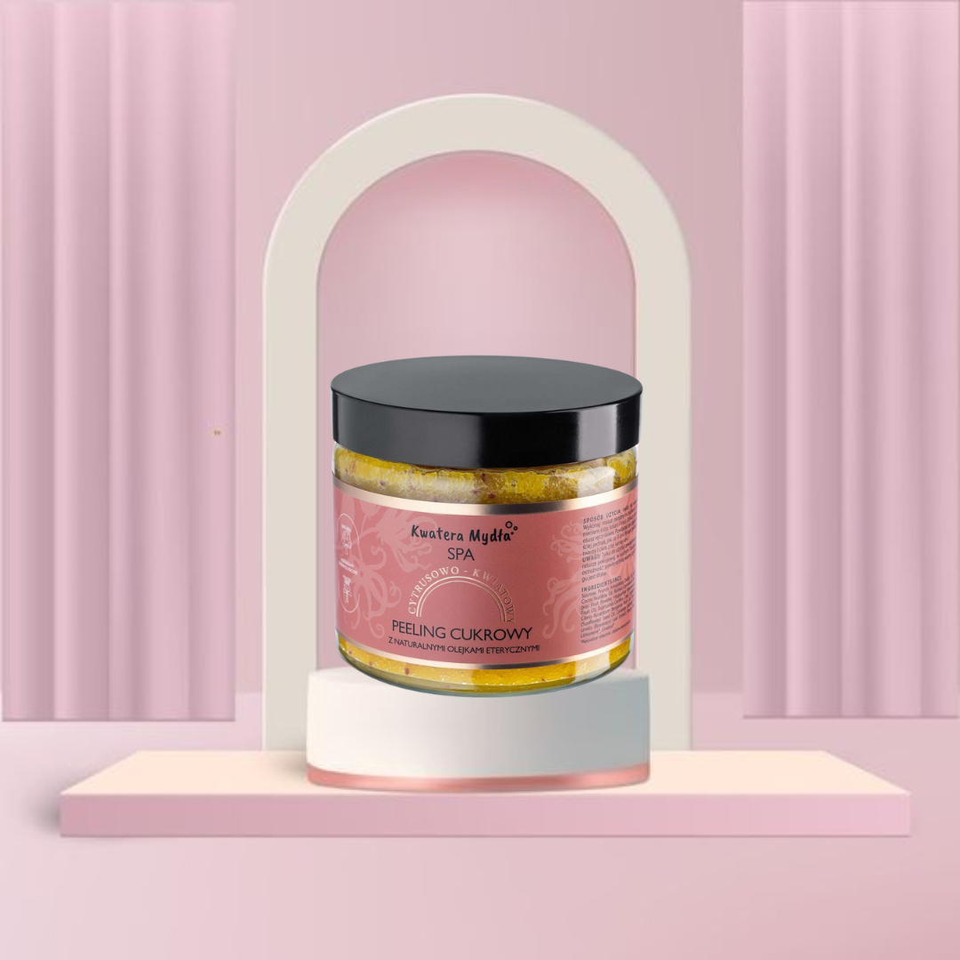 Peeling cukrowy cytrusowo-kwiatowy z naturalnymi olejkami eterycznymi