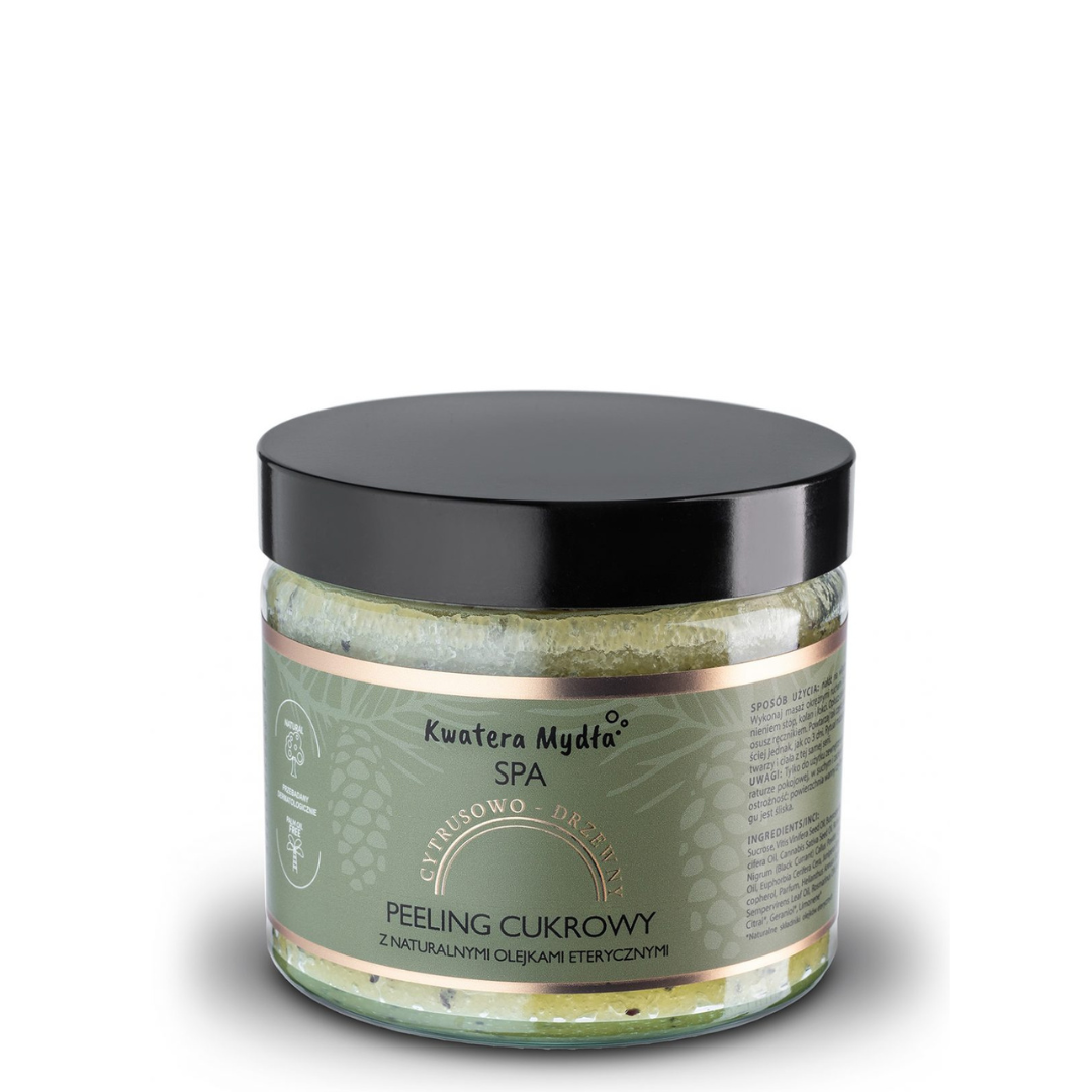 Peeling cukrowy cytrusowo-drzewny z naturalnymi olejkami eterycznymi