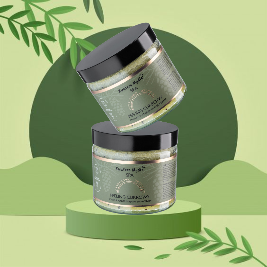 Peeling cukrowy cytrusowo-drzewny z naturalnymi olejkami eterycznymi