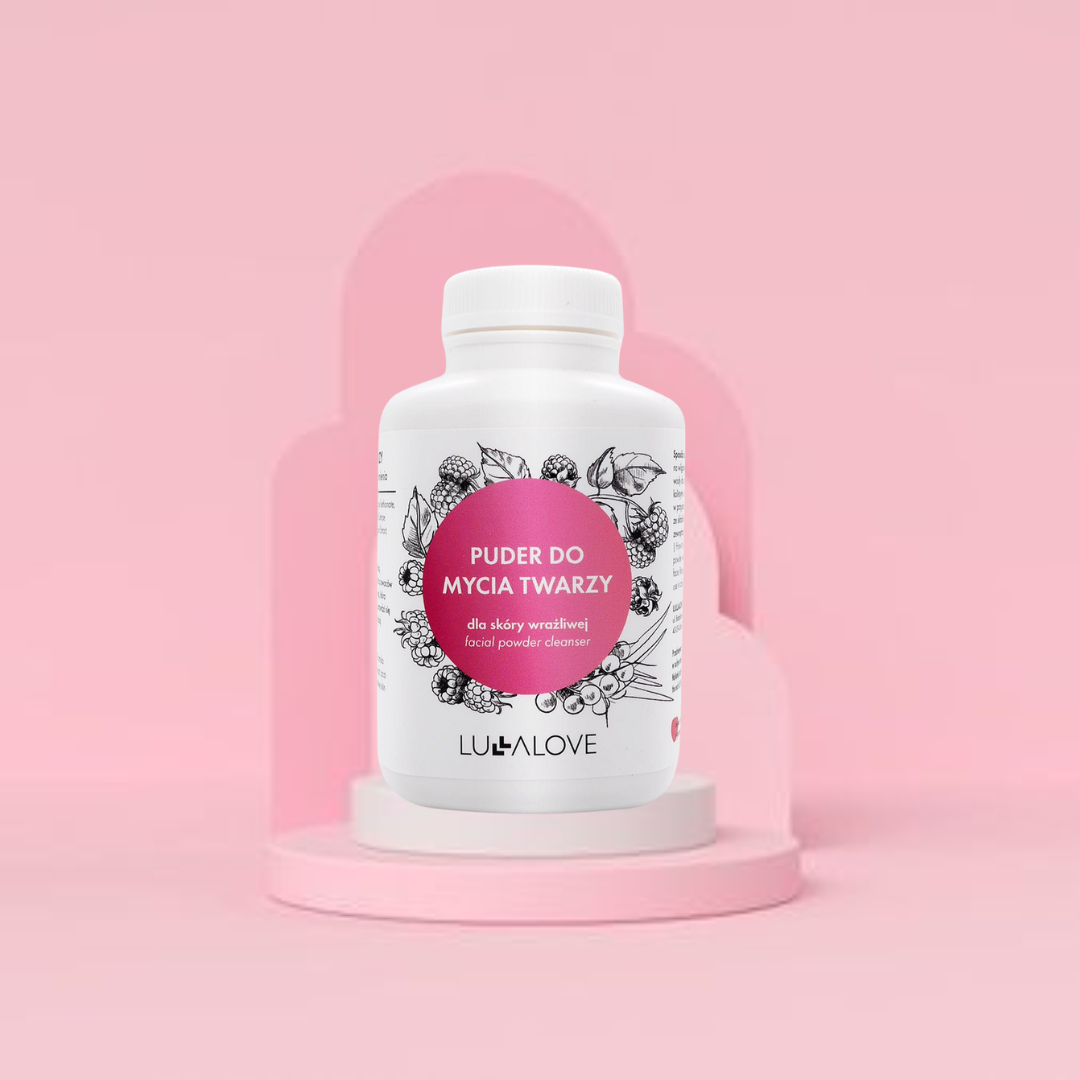 Puder do mycia twarzy - malinowy