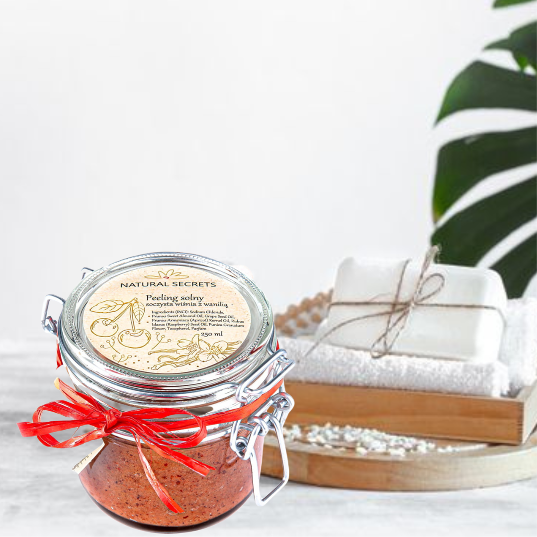 Peeling solny - soczysta wiśnia z wanilią
