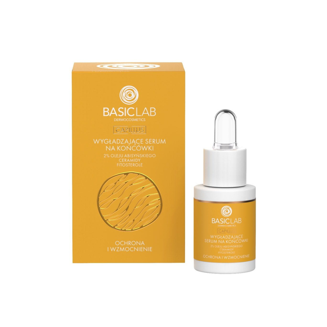 WYGŁADZAJĄCE SERUM NA KOŃCÓWKI, 2% OLEJU ABISYŃSKIEGO, CERAMIDY, FITOSTEROLE