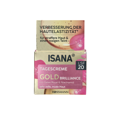 ISANA Gold Brilliance - Krem do twarzy, na dzień, SPF 20