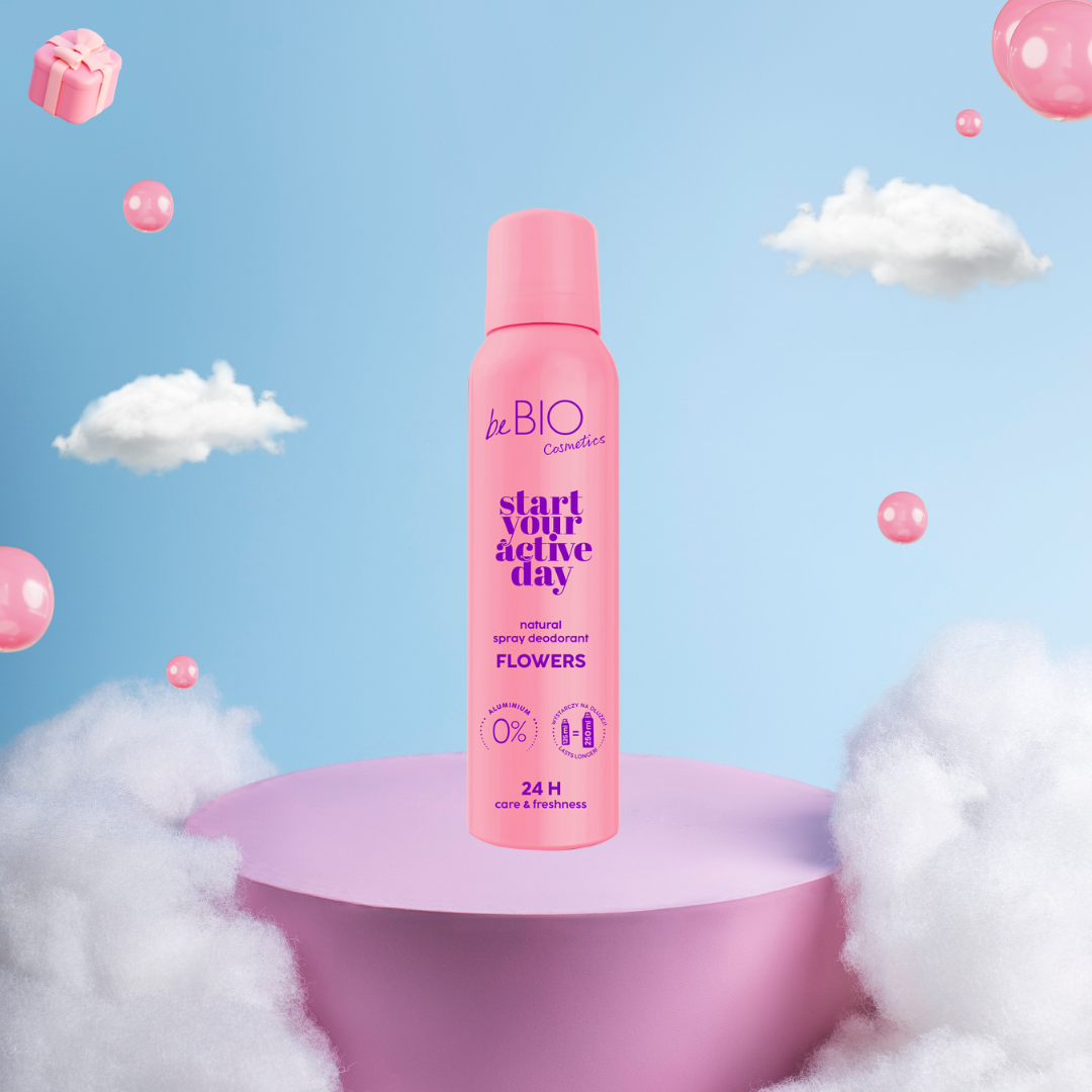 Naturalny dezodorant do ciała w sprayu Start your active day Flowers