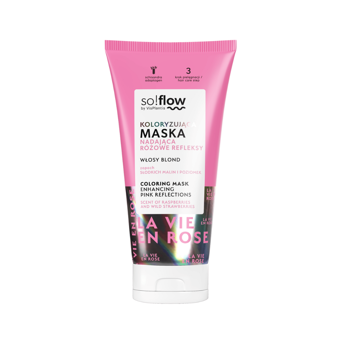 Koloryzująca maska do włosów, nadająca różowe refleksy 200ml