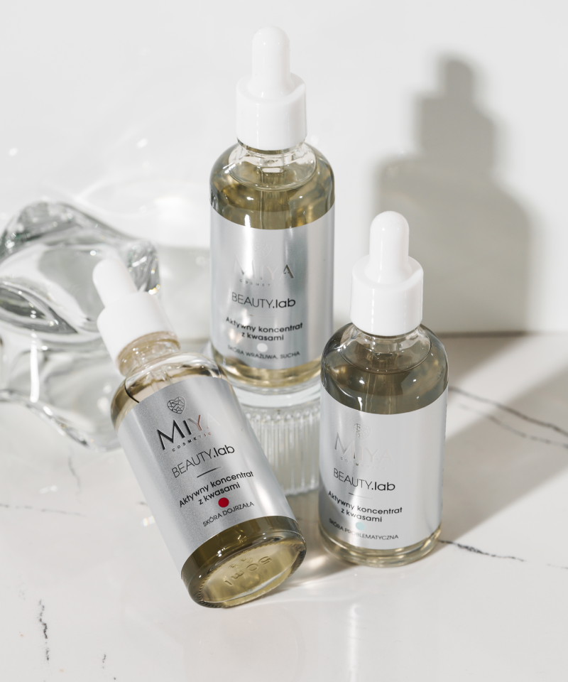 BEAUTY.lab Aktywny koncentrat z kwasami – skóra wrażliwa, sucha