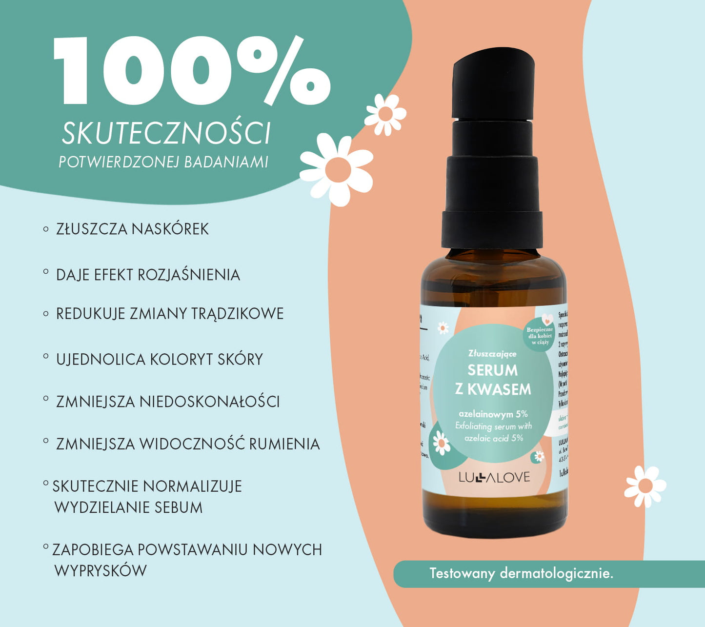 Złuszczające serum do twarzy z kwasem azelainowym 5%