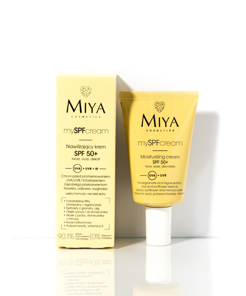 mySPFcream Nawilżający krem SPF 50+ twarz, oczy, dekolt.