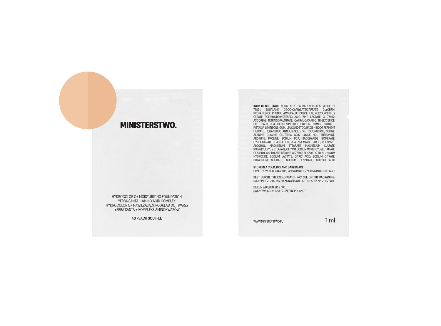 PODKŁAD nawilżający -  No. 40 Peach Soufflé