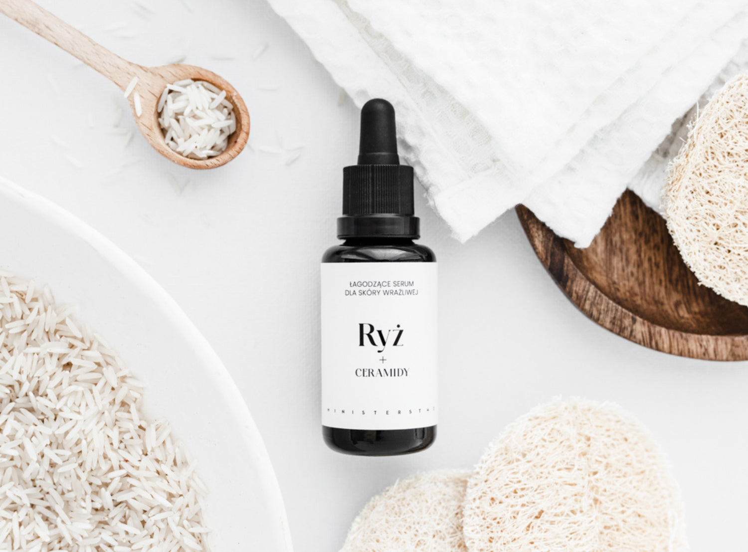 RYŻ + CERAMIDY - ŁAGODZĄCE SERUM DO TWARZY