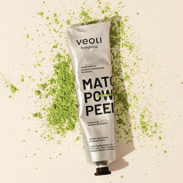 Peeling enzymatyczny z kompleksem kwasów AHA Phytocomplex 10%, PHA 10%, BHA - MATCHA POWER PEEL