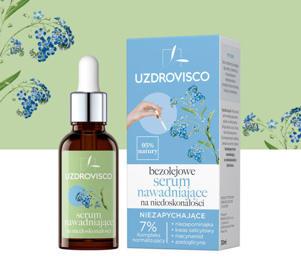 Bezolejowe serum nawadniające na niedoskonałości, niezapychające