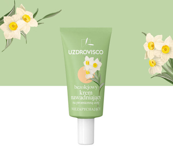 Bezolejowy krem nawadniający na promienną cerę, niezapychający